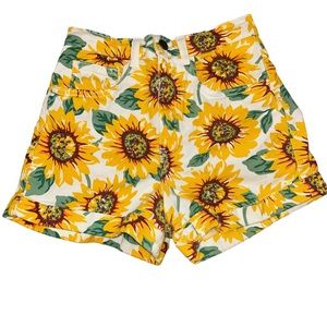 American apparel high waisted sunflower cuffed denim shorts. Size 26/27